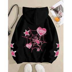 Moletom Feminino Aranha Rosa Costas DETALHES NAS M... - UBSHOP