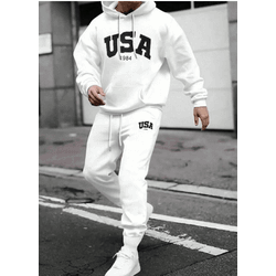 Conjunto Moletom + Calça Casual USA 1984 Masculina... - UBSHOP