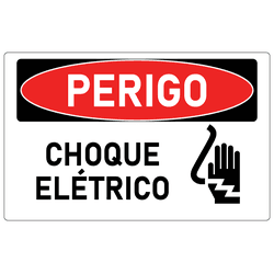 Placa de Perigo | Choque Elétrico - PP006 - ULTRASINALIZAÇÃO