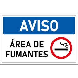 Placa de Aviso | Área de Fumantes - PA009 - ULTRASINALIZAÇÃO