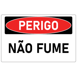 Placa de Perigo | Não Fume - PP010 - ULTRASINALIZAÇÃO