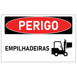 Placa de Perigo | Empilhadeiras - PP011 - ULTRASINALIZAÇÃO