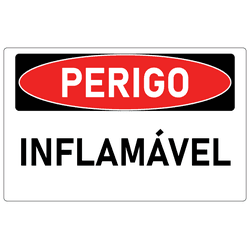 Placa de Perigo | Inflamável - PP012 - ULTRASINALIZAÇÃO