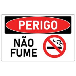 Placa de Perigo | Não Fume - PP013 - ULTRASINALIZAÇÃO