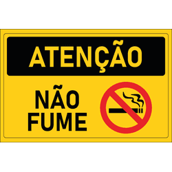 Placa de Atenção | Não Fume - PT015 - ULTRASINALIZAÇÃO
