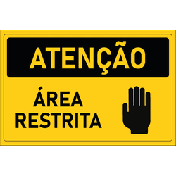 Placa de Atenção | Área Restrita - PT017 - ULTRASINALIZAÇÃO