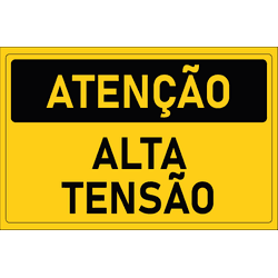Placa de Atenção | Alta Tensão - PT003 - ULTRASINALIZAÇÃO