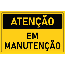 Placa de Atenção | Em Manutenção - PT021 - ULTRASINALIZAÇÃO