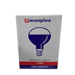 Lâmpada Infravermelho secagem 250W - 220V Manplex ... - ULTRAVOLT