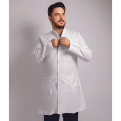 Jaleco Masculino Gola Padre - Unic Coat's | Jalecos, Scrubs e Acessórios