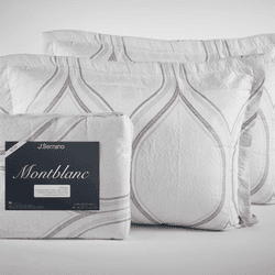 J Serrano Kit Colcha Montblanc Orvalho Cinza Claro... - Universo dos Enxovais