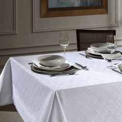 Dohler Toalha de Mesa Jacquard Requinte Branco 140... - Universo dos Enxovais