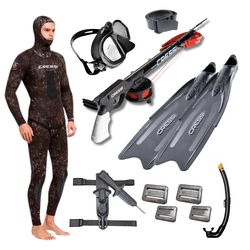 Kit Ouro - Roupa + Arbalete + Cinto + Respirador +... - Universo Sub