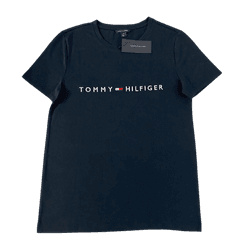 Camiseta Tommy Hilfiger Preta Feminina - 1332 - USA PARA VOCÊ LOJINHA