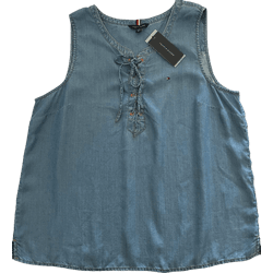 Blusa Regata Jeans Tommy Hilfiger Feminina - 3010 - USA PARA VOCÊ LOJINHA