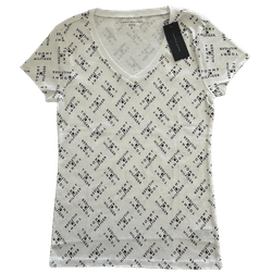 Blusa Tommy Hilfiger Gola V Branca Feminina - 3590 - USA PARA VOCÊ LOJINHA