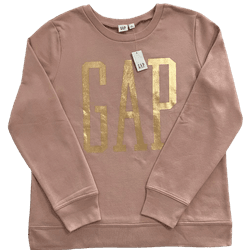 Moletom com gola Careca Logo Gap Rosinha Feminino ... - USA PARA VOCÊ LOJINHA
