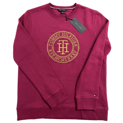 Blusa de Moletom Flanelada Fechada GAP Logo Vinho