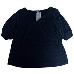 Blusa Preta Lurex H&M Feminina - 4318 - USA PARA VOCÊ LOJINHA