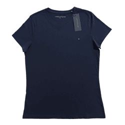 Camiseta Azul Marinho Feminina Tommy Hilfiger - 5... - USA PARA VOCÊ LOJINHA