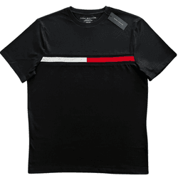 Camiseta Preta Masculina Tommy Hilfiger - 5029 - USA PARA VOCÊ LOJINHA