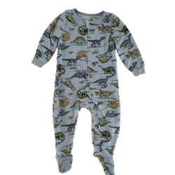Macacão de Fleece Dinossauros com Pézinho Kids Hea... - USA PARA VOCÊ LOJINHA