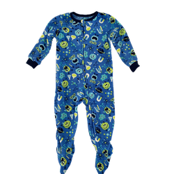 Macacão de Fleece Monsters com Pézinho Kids Headqu... - USA PARA VOCÊ LOJINHA