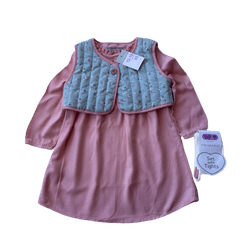 Vestido em Viscose com Colete e Meia Calça Primark... - USA PARA VOCÊ LOJINHA