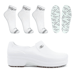 Kit Sapato Antiderrapante BB65 Branco Soft Works E... - Use Soft Works