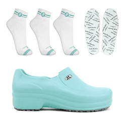 Kit Sapato Antiderrapante BB65 Verde Medicina Soft... - Use Soft Works