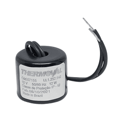 Bobina Solenóide 12w 12v Núcleo 8,5mm Thermoval 07155 - VB1308 - V&B DO BRASIL