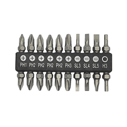 Jogo de Bits Ponta Dupla 50mm com 10 Peças - VB2934 - V&B DO BRASIL