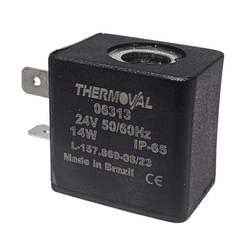 Bobina Solenóide 24v 14w Núcleo 10,4mm Thermoval 06313 - VB3415 - V&B DO BRASIL