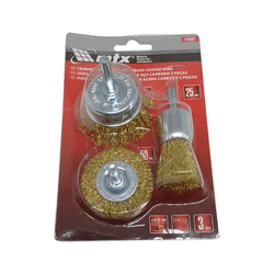 Jogo de Escova Circular de Aço Carbono com 3 Peças - VB3551 - V&B DO BRASIL
