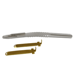 Raspador de Osso Odontológico Curvo com Duas Lâminas - VB3623 - V&B DO BRASIL