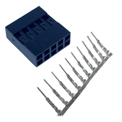 Kit Conector 10 Vias e Terminal Dupont Fêmea - VB4137 - V&B DO BRASIL