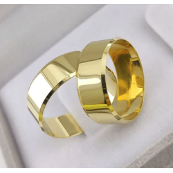 Alianças de Casamento Chanfradas 7mm Cristalina - ... - Márcio Joias 1966
