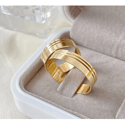Alianças de Casamento Reta 6mm Barra do Garças - 8... - Márcio Joias 1966