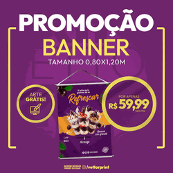 Banner 0,80x1,20m - VettorPrint Comercial Brasil