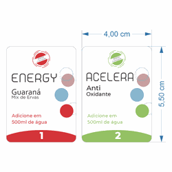 300 Adesivos Energy e Acelera - 4x5,5cm - VettorPrint