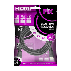 Cabo Hdmi 1.4 - 4k Ultrahd 15p 3m - 02893 - Monitoriza Distribuidora