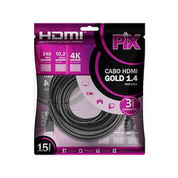 Cabo Hdmi 1.4 - 4k Ultrahd 19p 15m - 02991 - Monitoriza Distribuidora