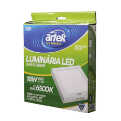 PLAFON LED SOBREPOR QUADRADO 18W 127V-220V 6500K (... - Monitoriza Distribuidora