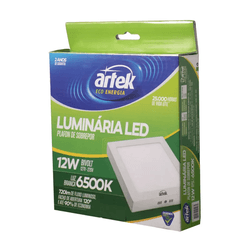 PLAFON LED SOBREPOR QUADRADO 12W 127V-220V 6500K (... - Monitoriza Distribuidora
