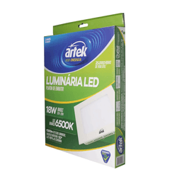 PLAFON LED EMBUTIR QUADRADO 18W 127W-220V 6500K (7... - Monitoriza Distribuidora