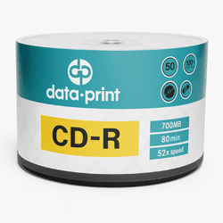 50 CD-R DATA PRINT 700MB/52X LOGOTIPO - 3408 - Loja Via Tropical