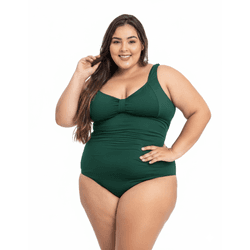 Maiô Natação e Hidroginástica Plus Size Verde - 89... - Loja Via Tropical
