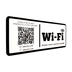 Placa De Sinalização | Uso de Wi-Fi - QR Code - FL... - Victare Oficial - Direto do Fabricante