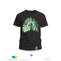 T-shirt Pulmão - Preta - 069 - VIDA BR