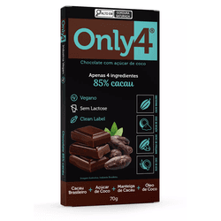 Chocolate 85% Cacau Only4 70g - VILA CEREALE